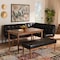 Baxton Studio Arvid Dark Brown Faux Leather Upholstered 4-Piece Wood Dining Nook Set 164-9305-10550-10552 - alternate 3